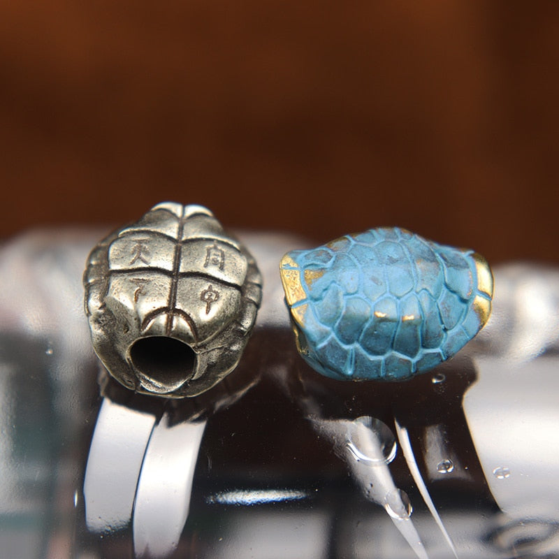 Longevity Turtle Shell Beard Bead