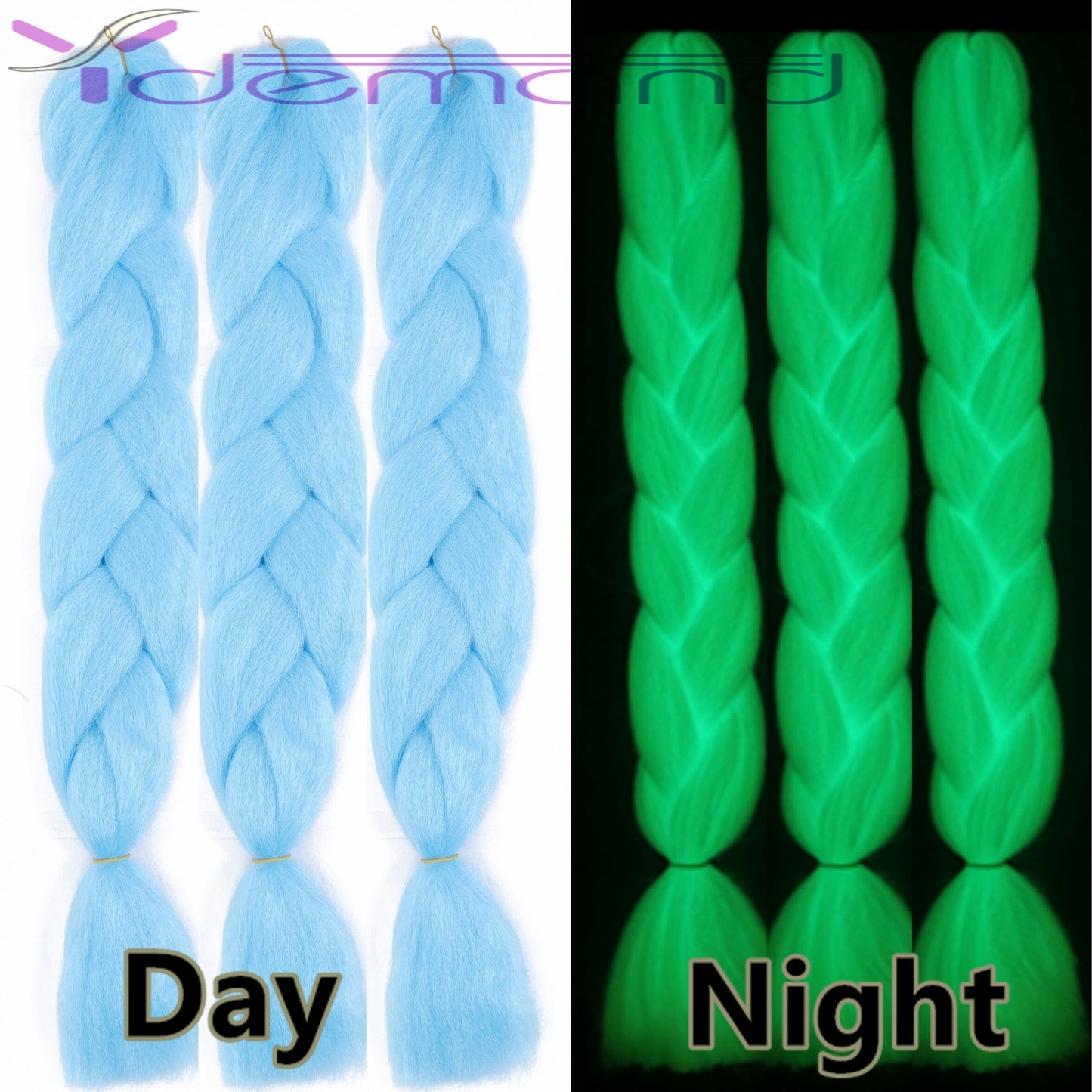 Neon Glowing Synthetic Jum bo-Braiding Hair