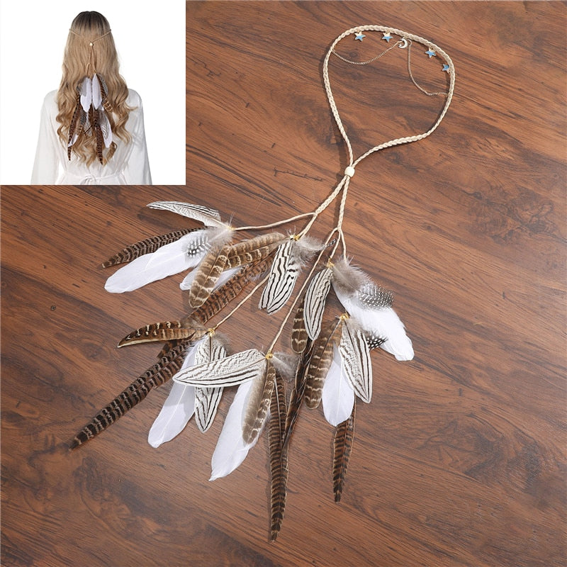 Feather Bohemian Hair Band