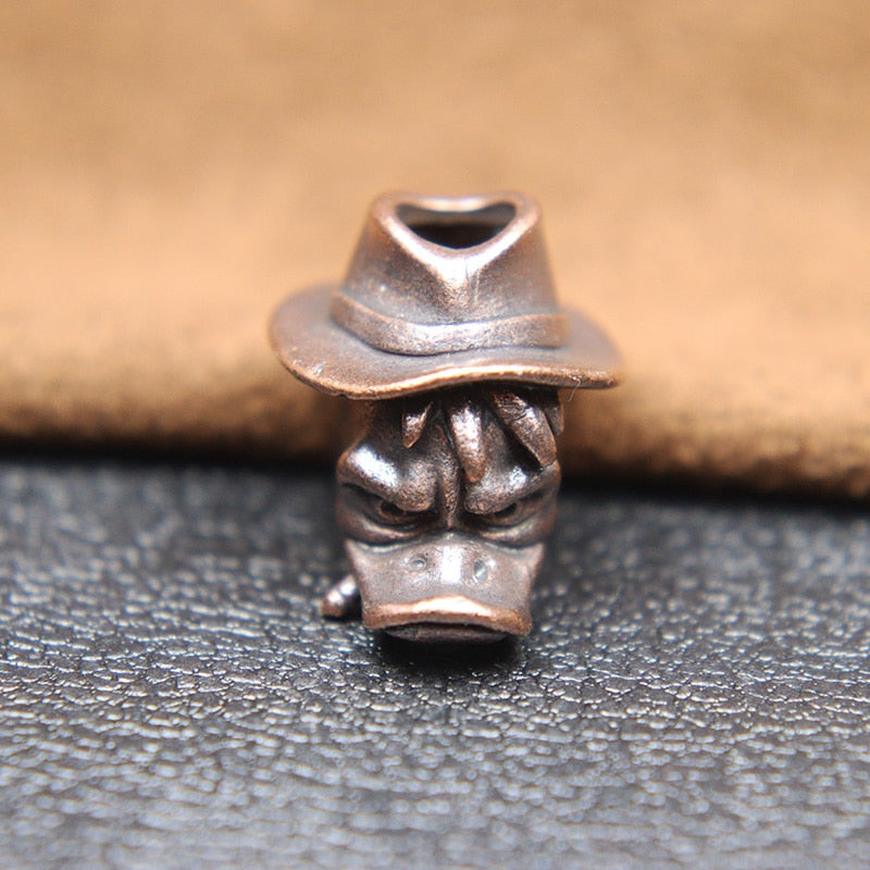 Smoking Duck Detective Beard Bead