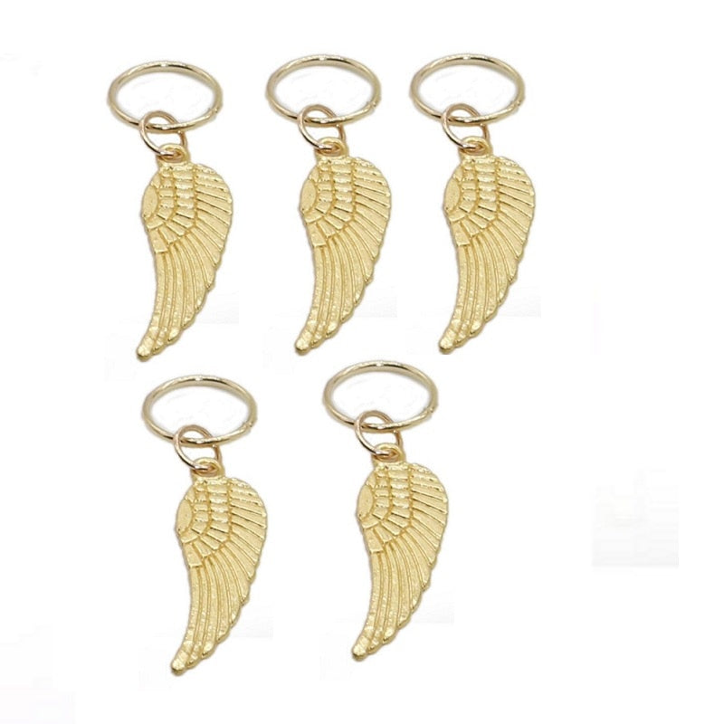 Hottest 5pcs/Lot Pendant Gold and Silver Hair Jewelry