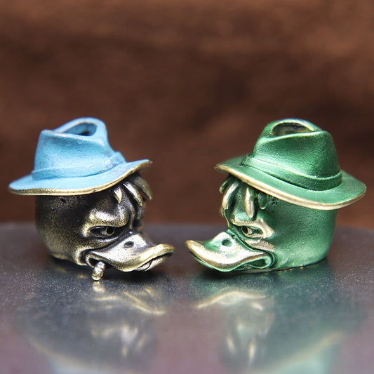 Smoking Duck Detective Beard Bead