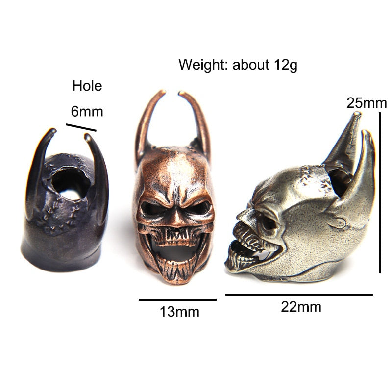 Comic Superhero Skull Beard Bead