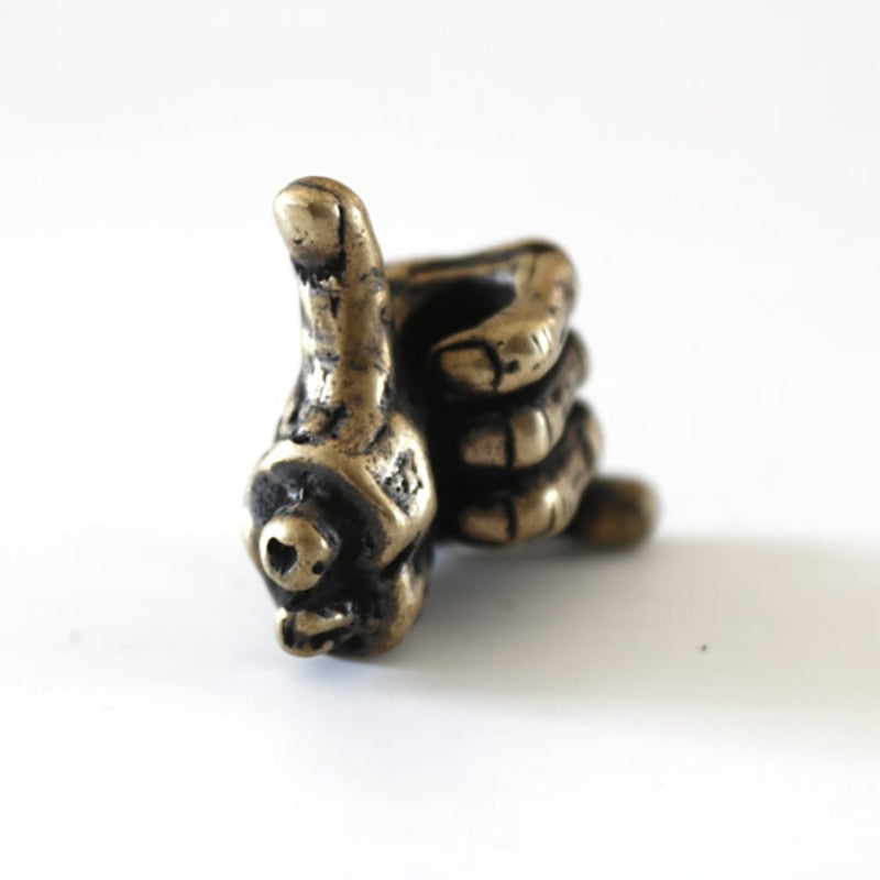 Hang Loose Skull Hand Beard Bead