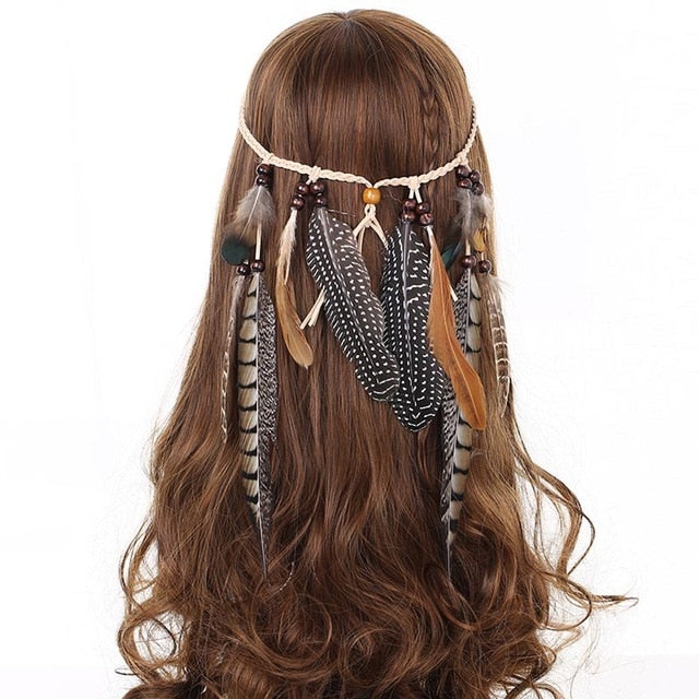 Feather Bohemian Hair Band