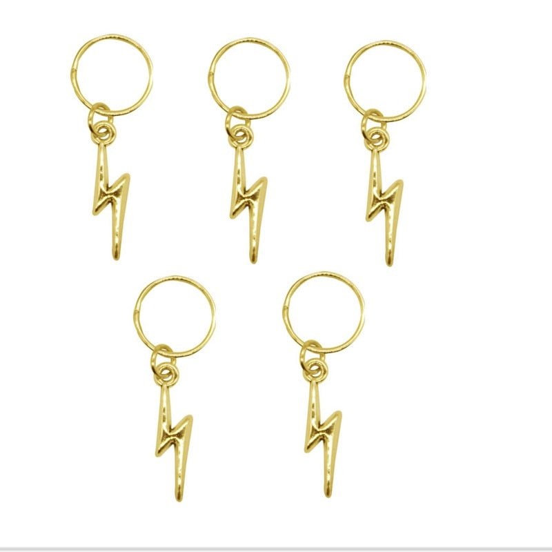 Hottest 5pcs/Lot Pendant Gold and Silver Hair Jewelry