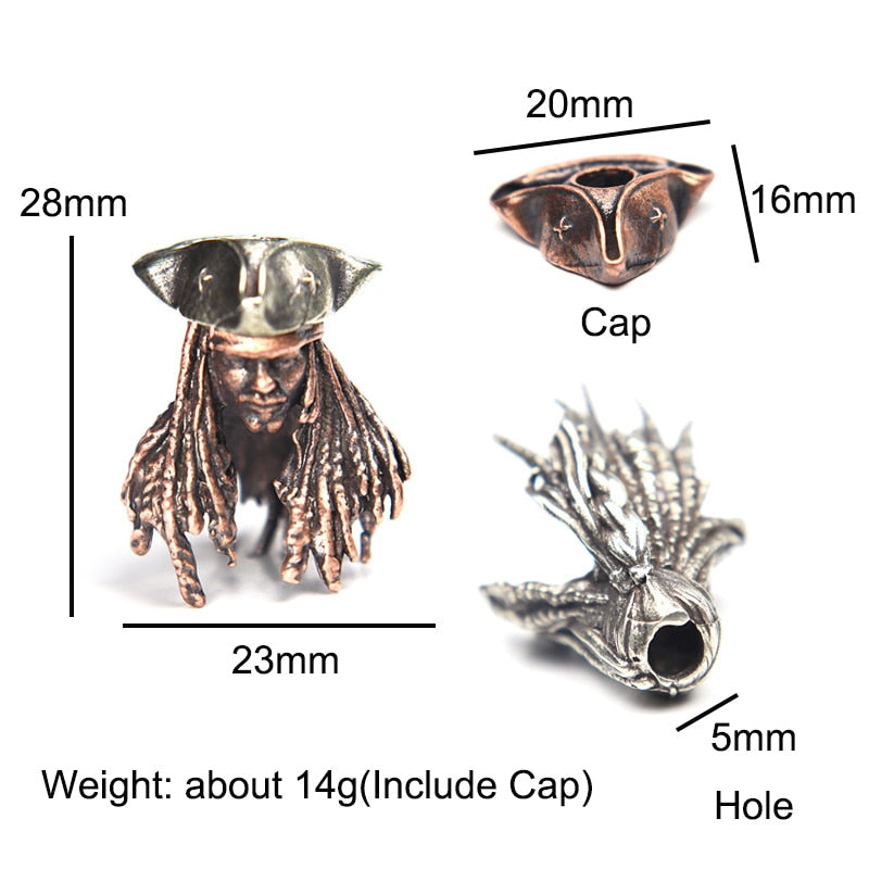 Pirates Captain Figurines Brass Beard Bead