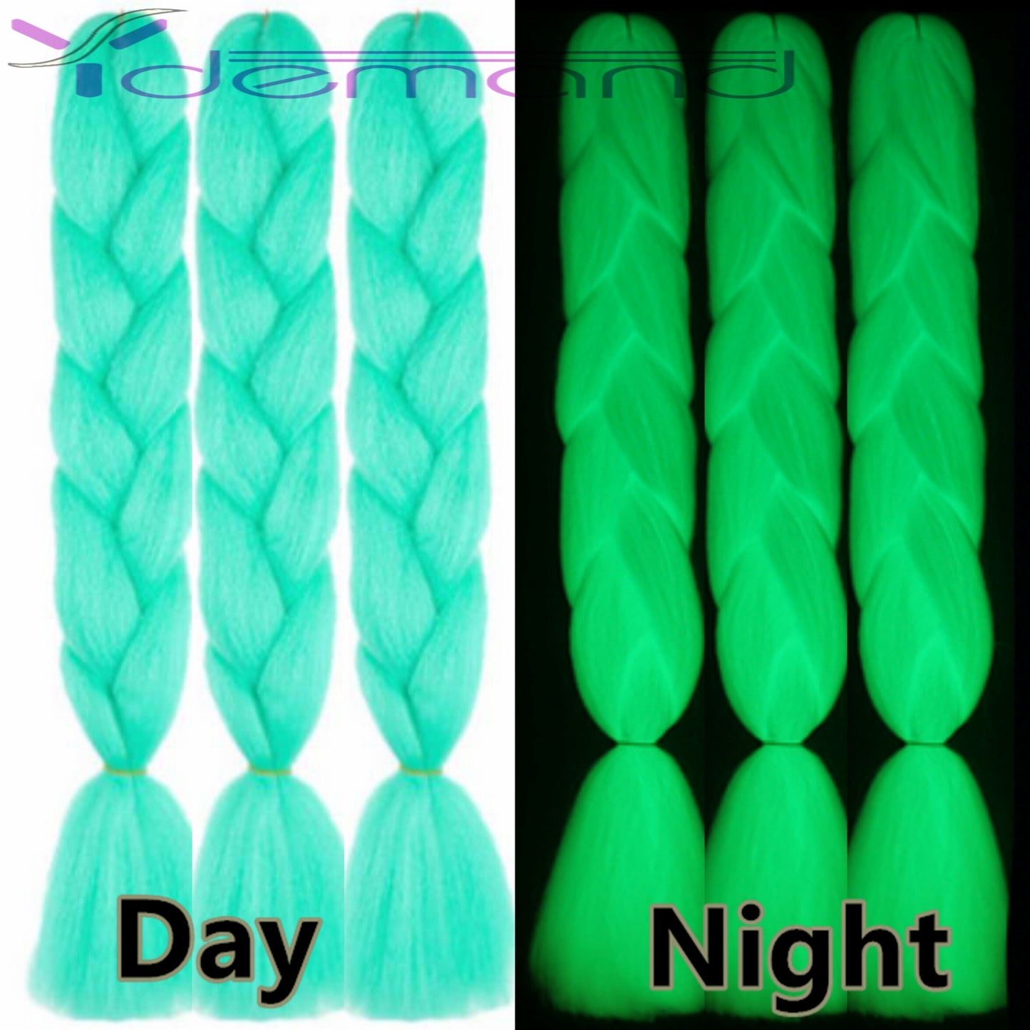 Neon Glowing Synthetic Jum bo-Braiding Hair