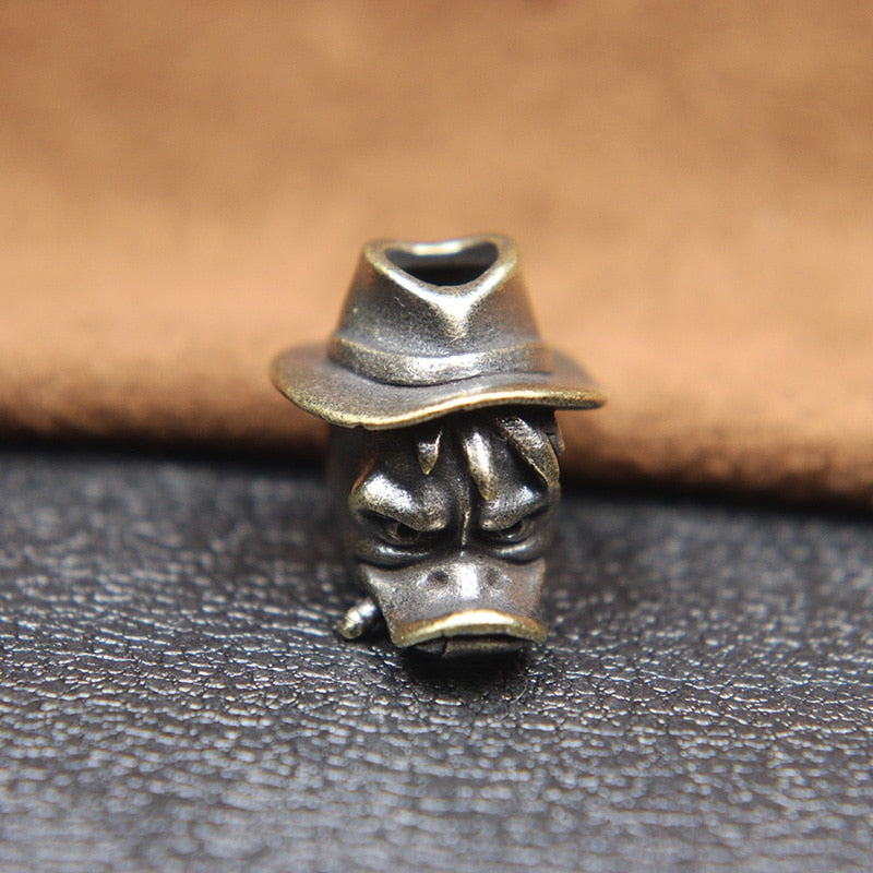 Smoking Duck Detective Beard Bead