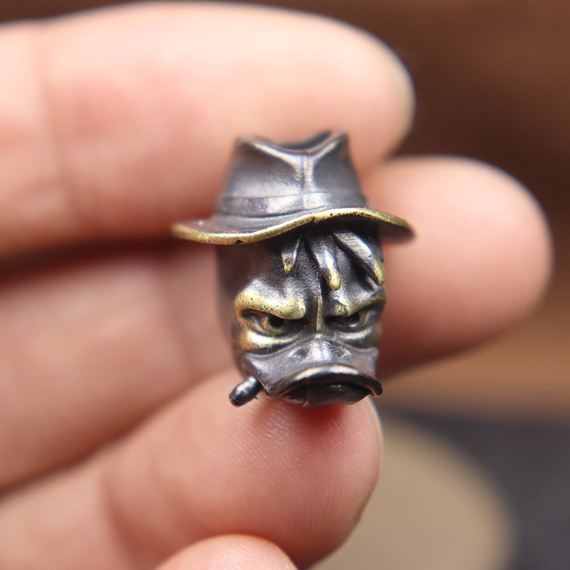 Smoking Duck Detective Beard Bead