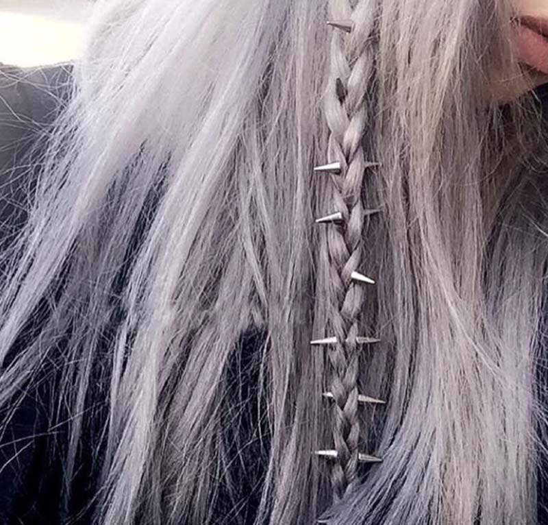 Stainless Steel Unicorn Hair Spike! Goth, Viking style hair jewelry for  braids or dreadlocks.