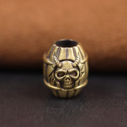 Skull Head Barrel Beard Bead