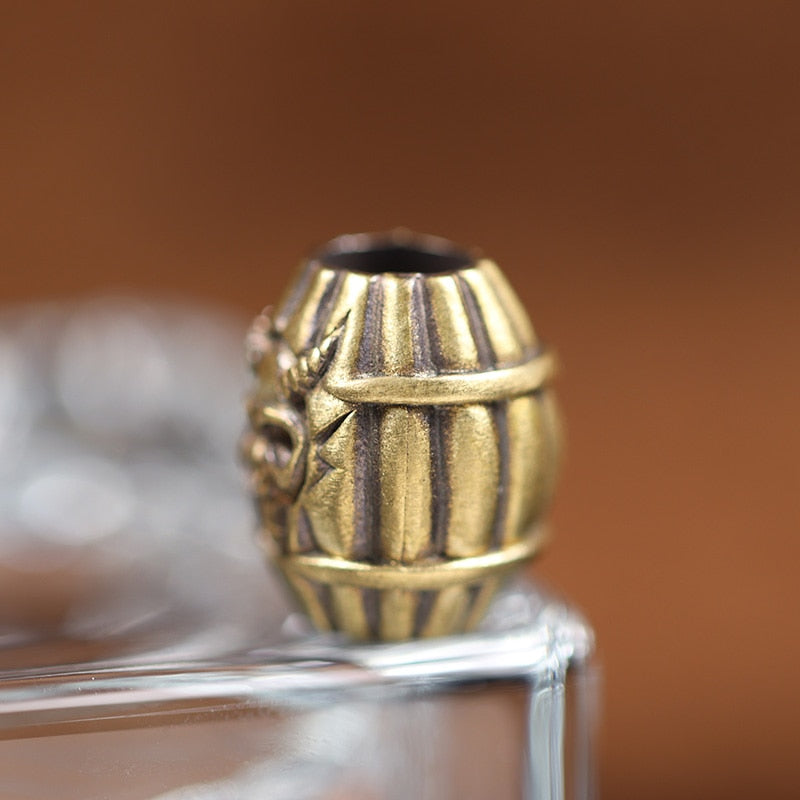 Skull Head Barrel Beard Bead