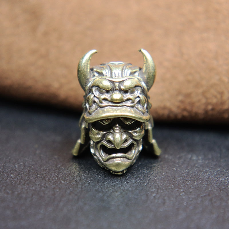 Samurai Helmet Brass Beard Bead