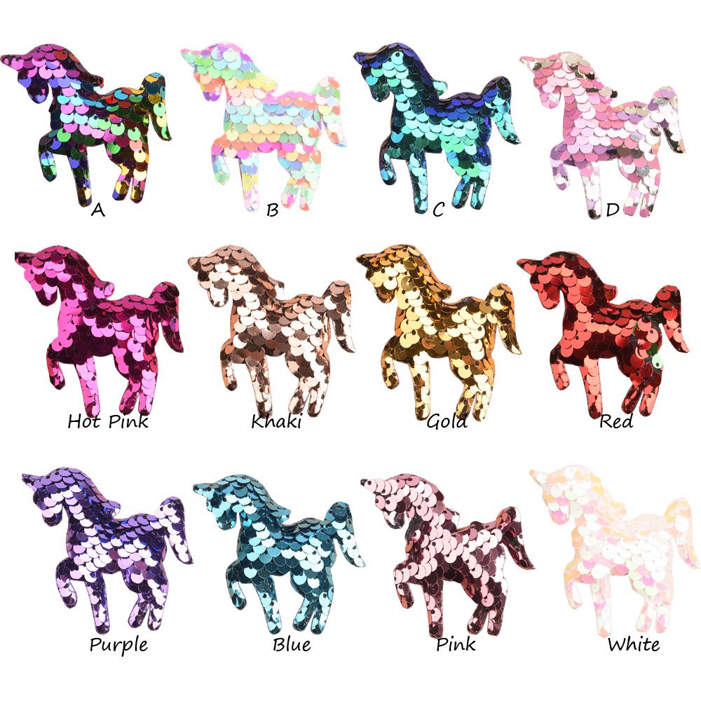 36  Sequins Unicorn Hair Clips