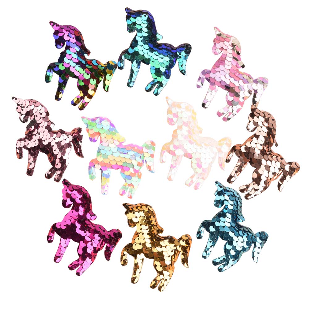 36  Sequins Unicorn Hair Clips