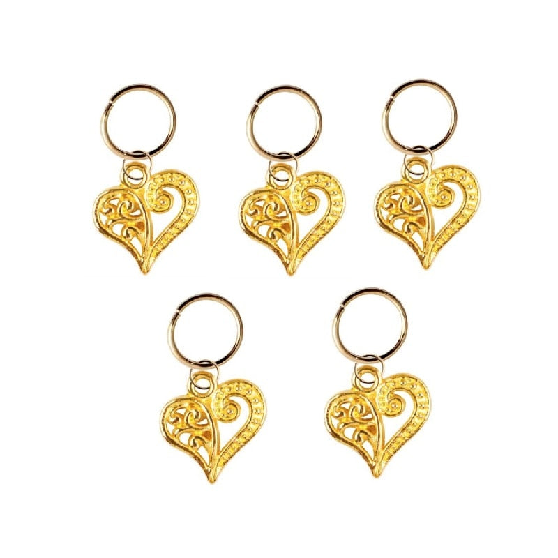 Hottest 5pcs/Lot Pendant Gold and Silver Hair Jewelry