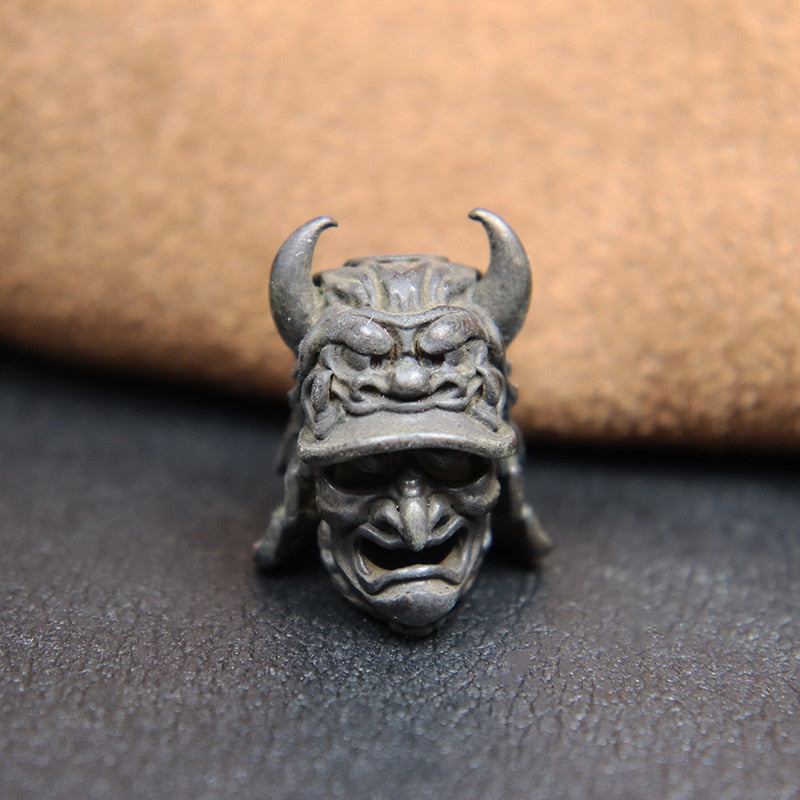 Samurai Helmet Brass Beard Bead