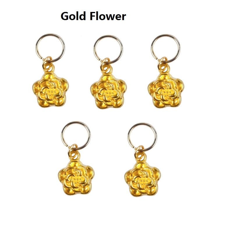 Hottest 5pcs/Lot Pendant Gold and Silver Hair Jewelry