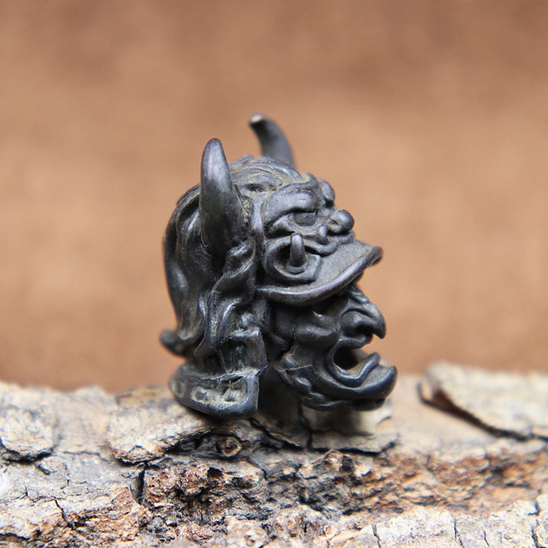 Samurai Helmet Brass Beard Bead