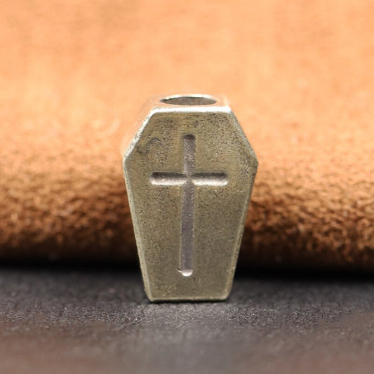 Cross Shield Brass Beard Bead