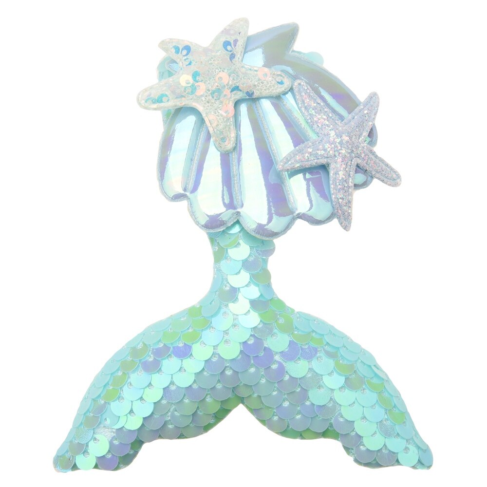 6 Sequin Mermaid tail Hair Clips